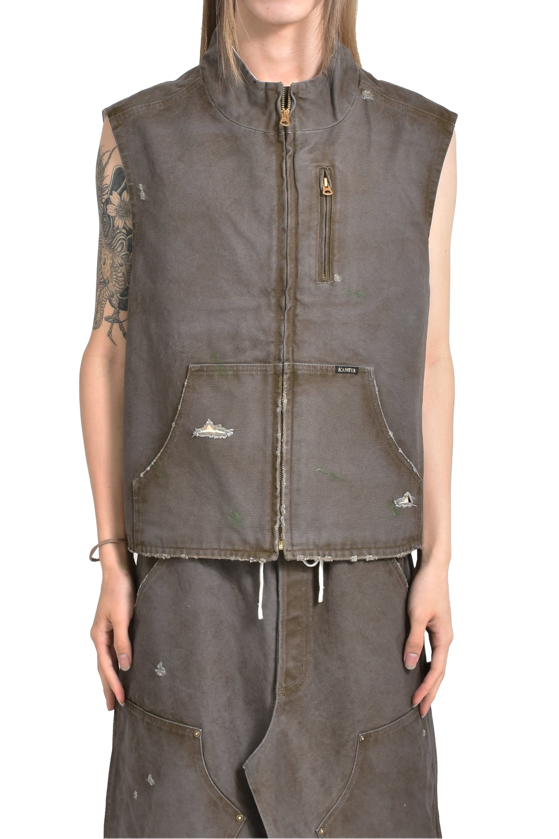 BORO DUCK VEST / GRY