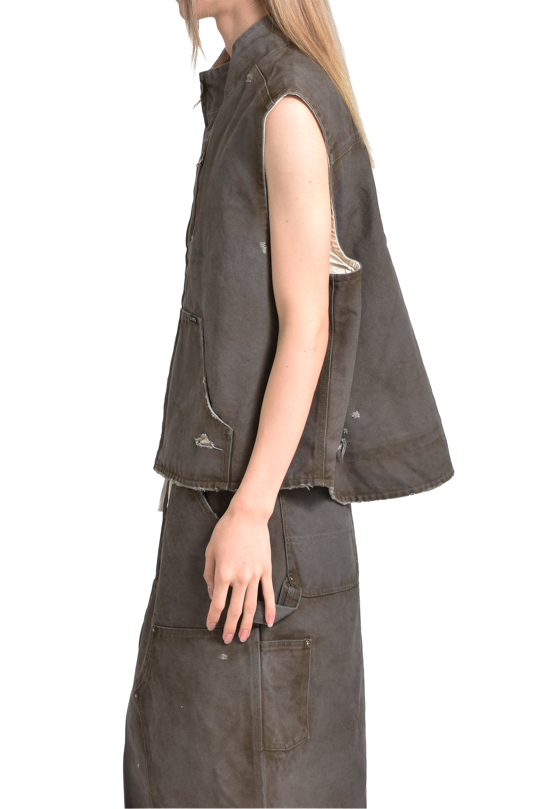 BORO DUCK VEST / GRY