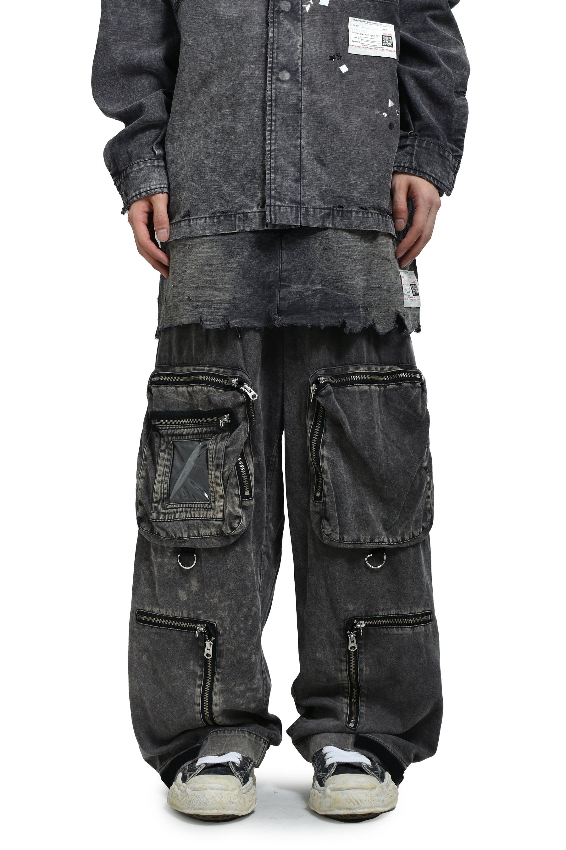 WAIST LAYERD FLIGHT PANTS / BLK 