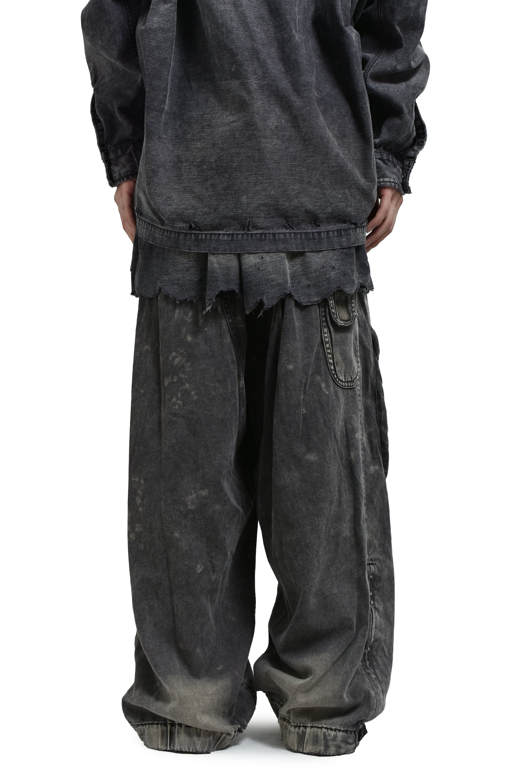WAIST LAYERD FLIGHT PANTS / BLK 