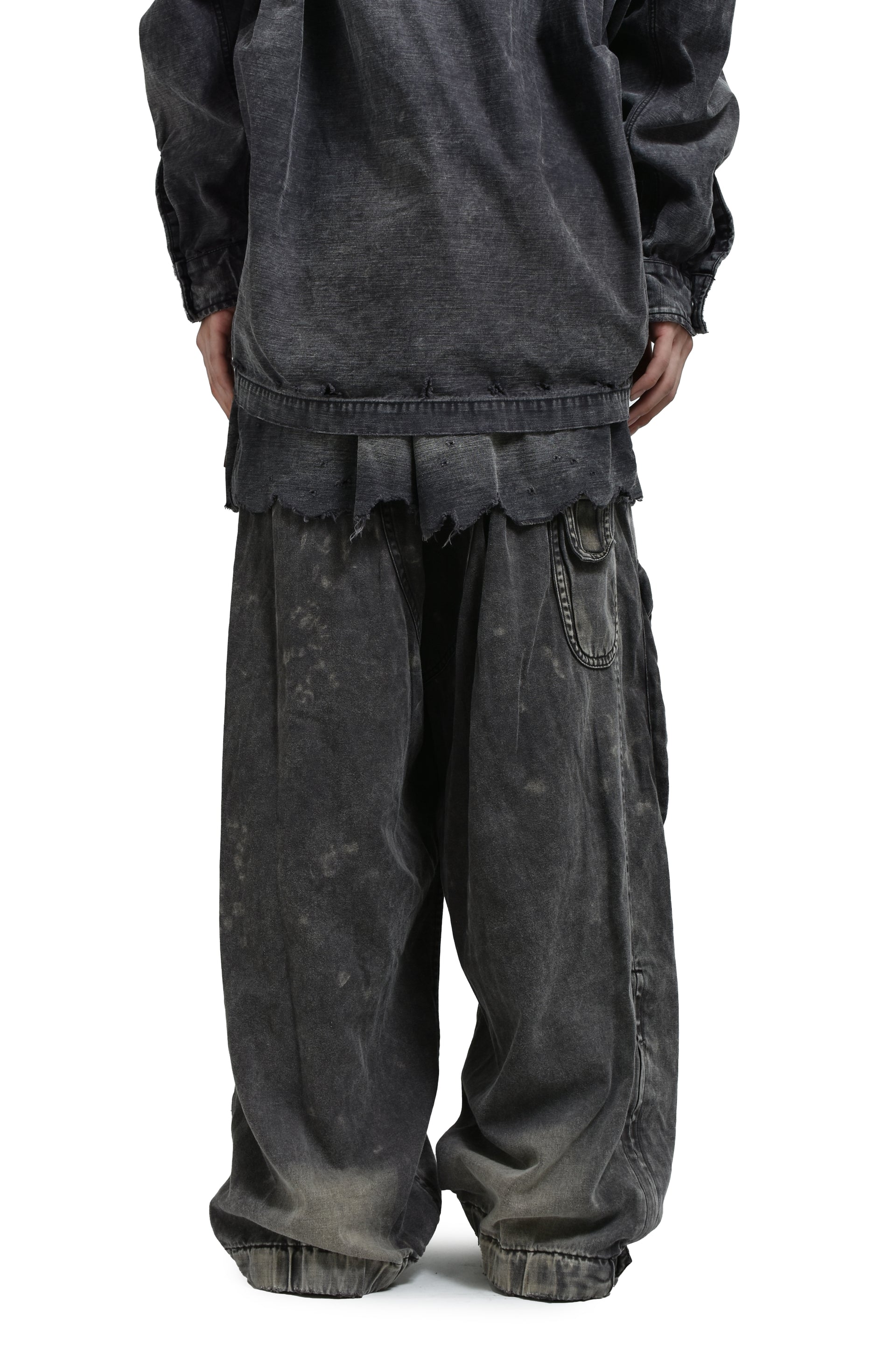 WAIST LAYERD FLIGHT PANTS / BLK