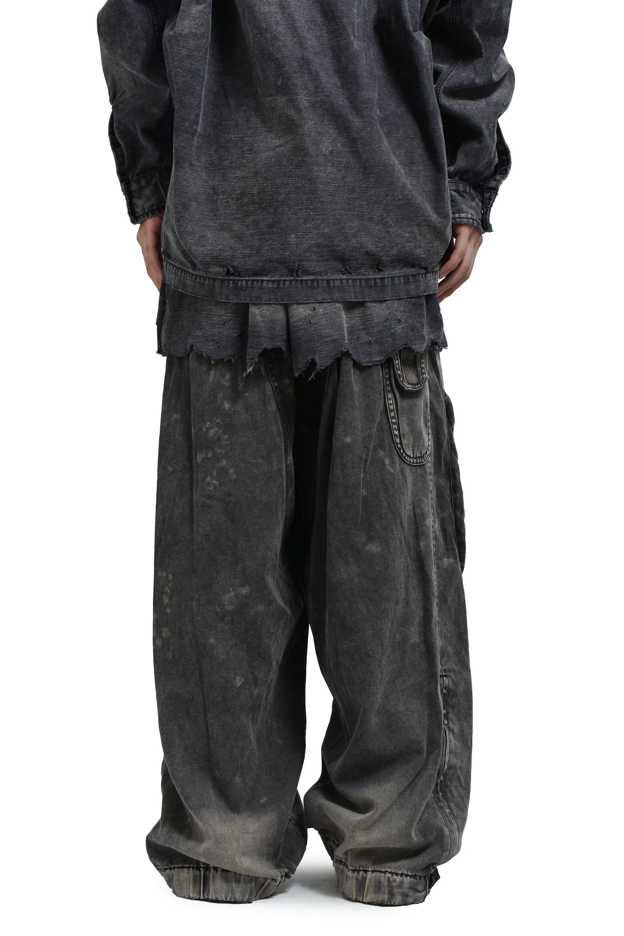 WAIST LAYERD FLIGHT PANTS / BLK