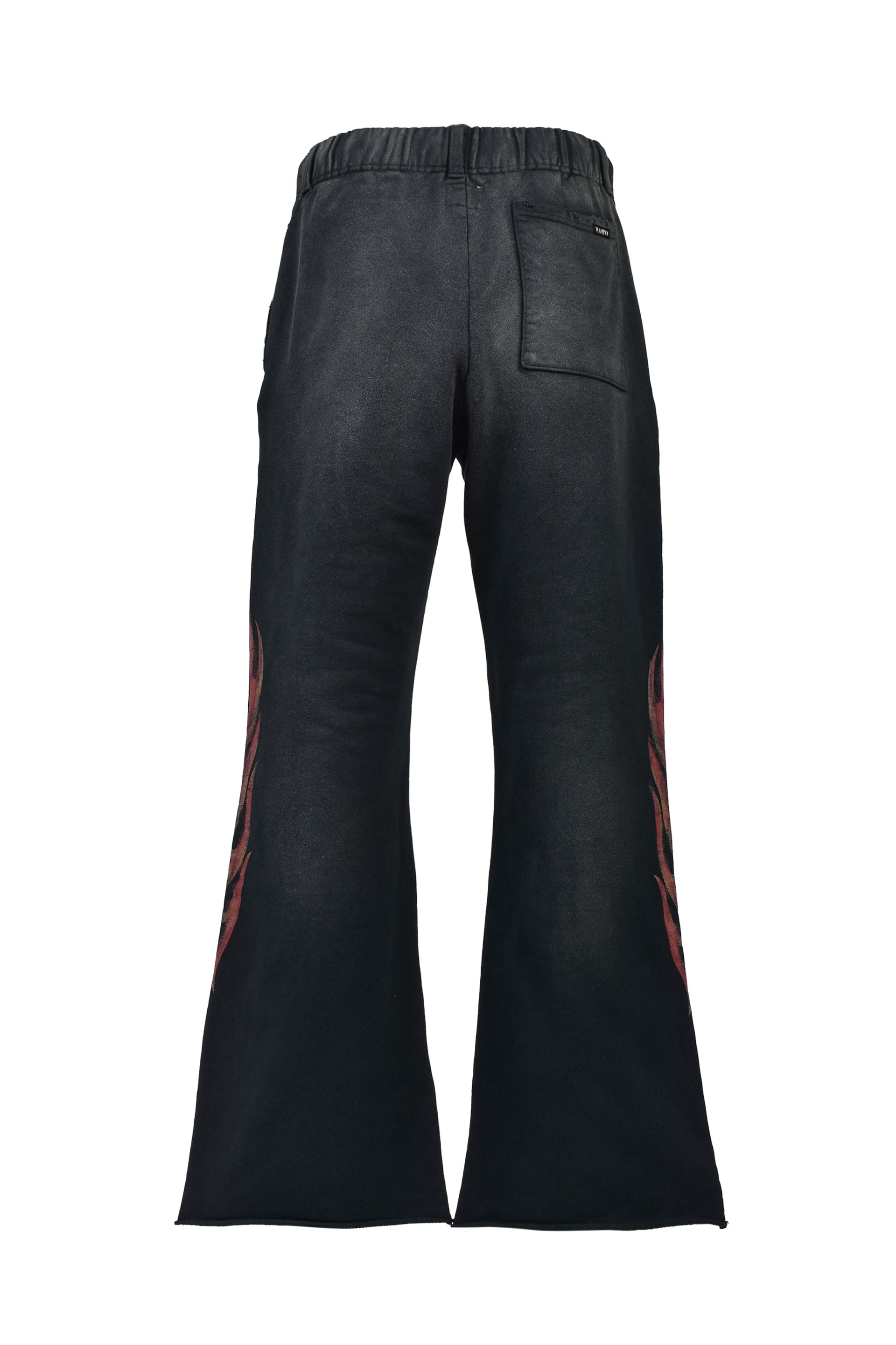 “CRAYON FLAME” BOOTCUT SWEAT PANTS / BLK