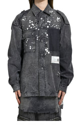 EMBELLISHED MILITARY SHIRTS / BLK