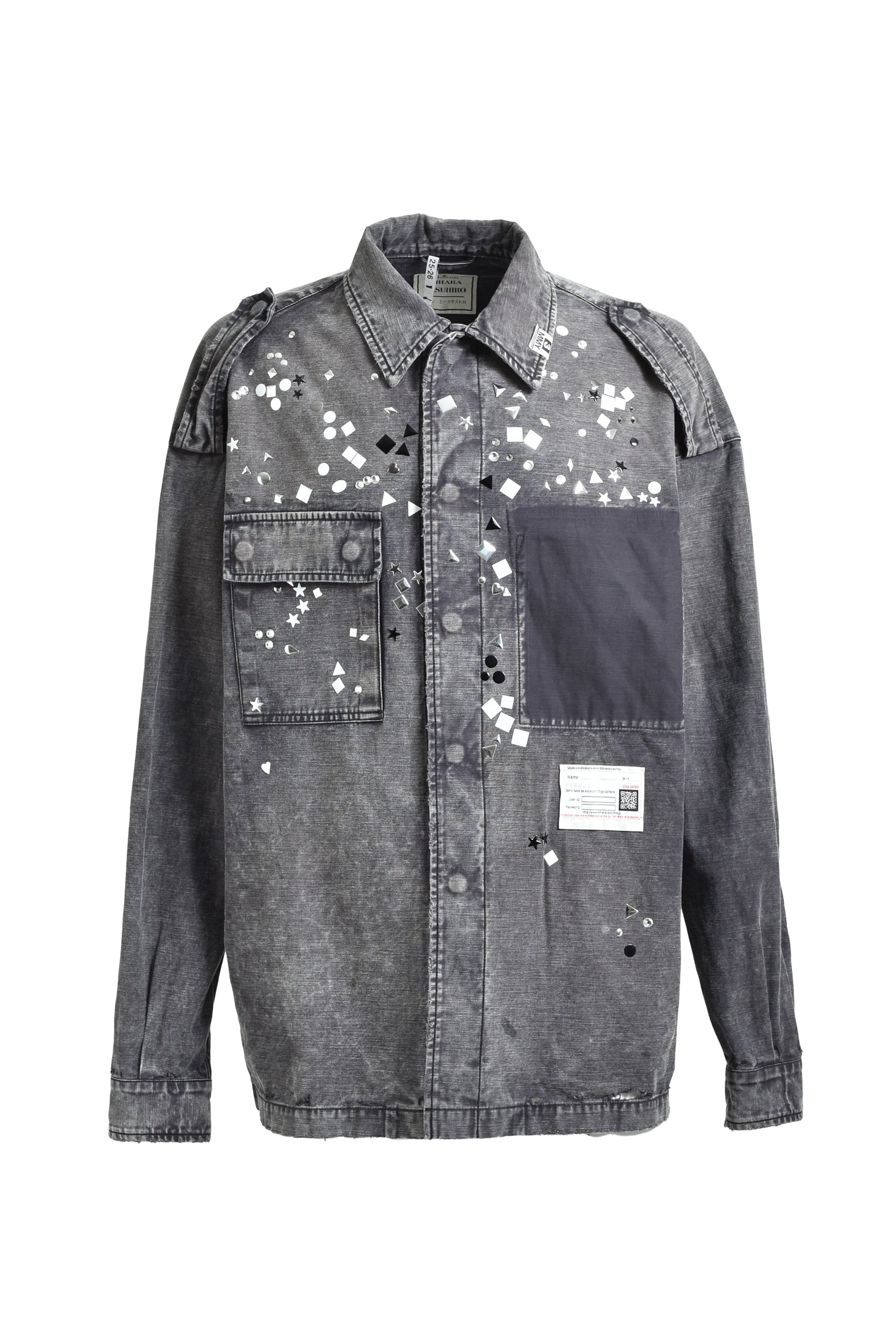 EMBELLISHED MILITARY SHIRTS / BLK