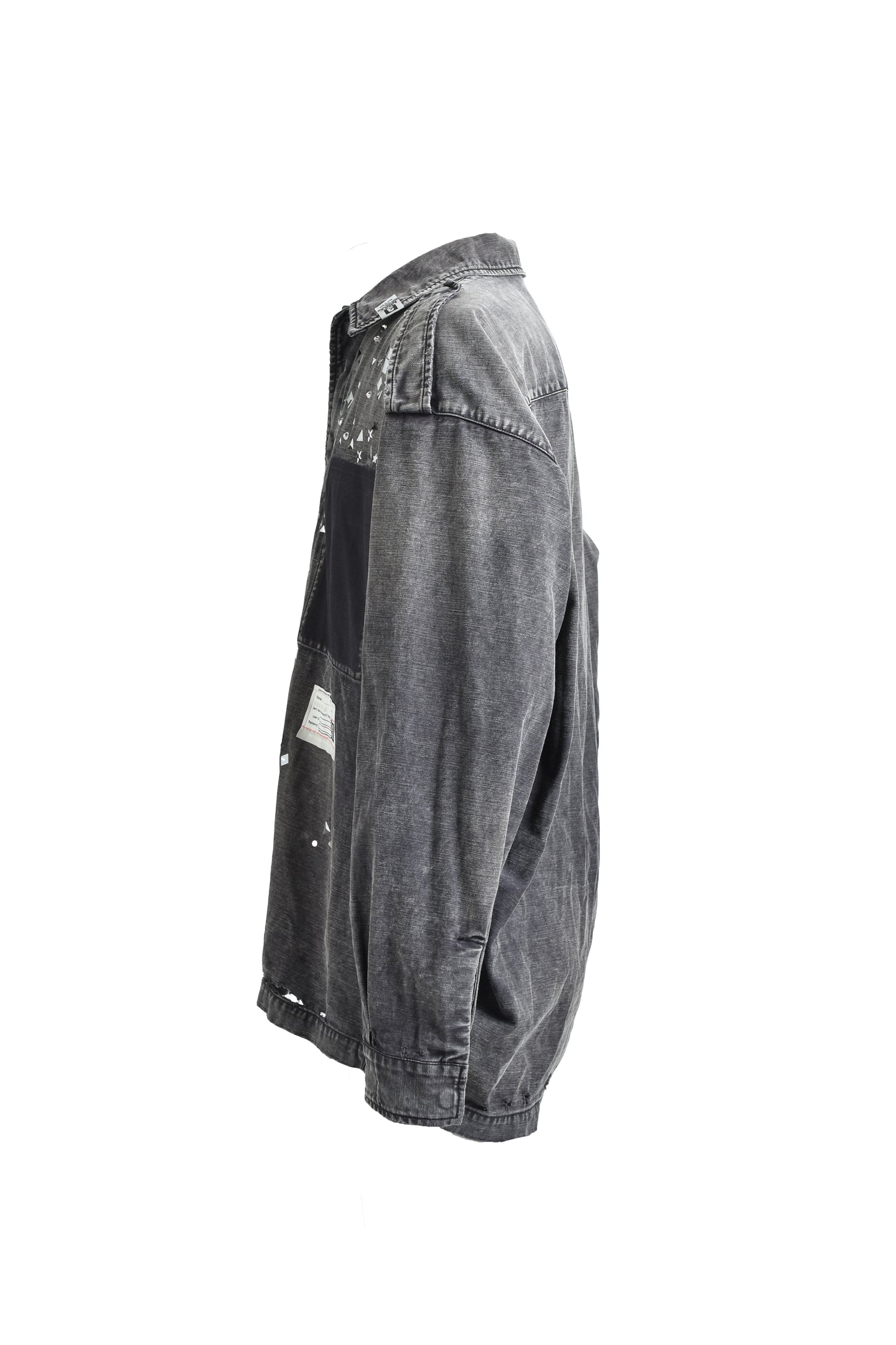 EMBELLISHED MILITARY SHIRTS / BLK