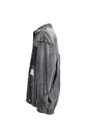 EMBELLISHED MILITARY SHIRTS / BLK