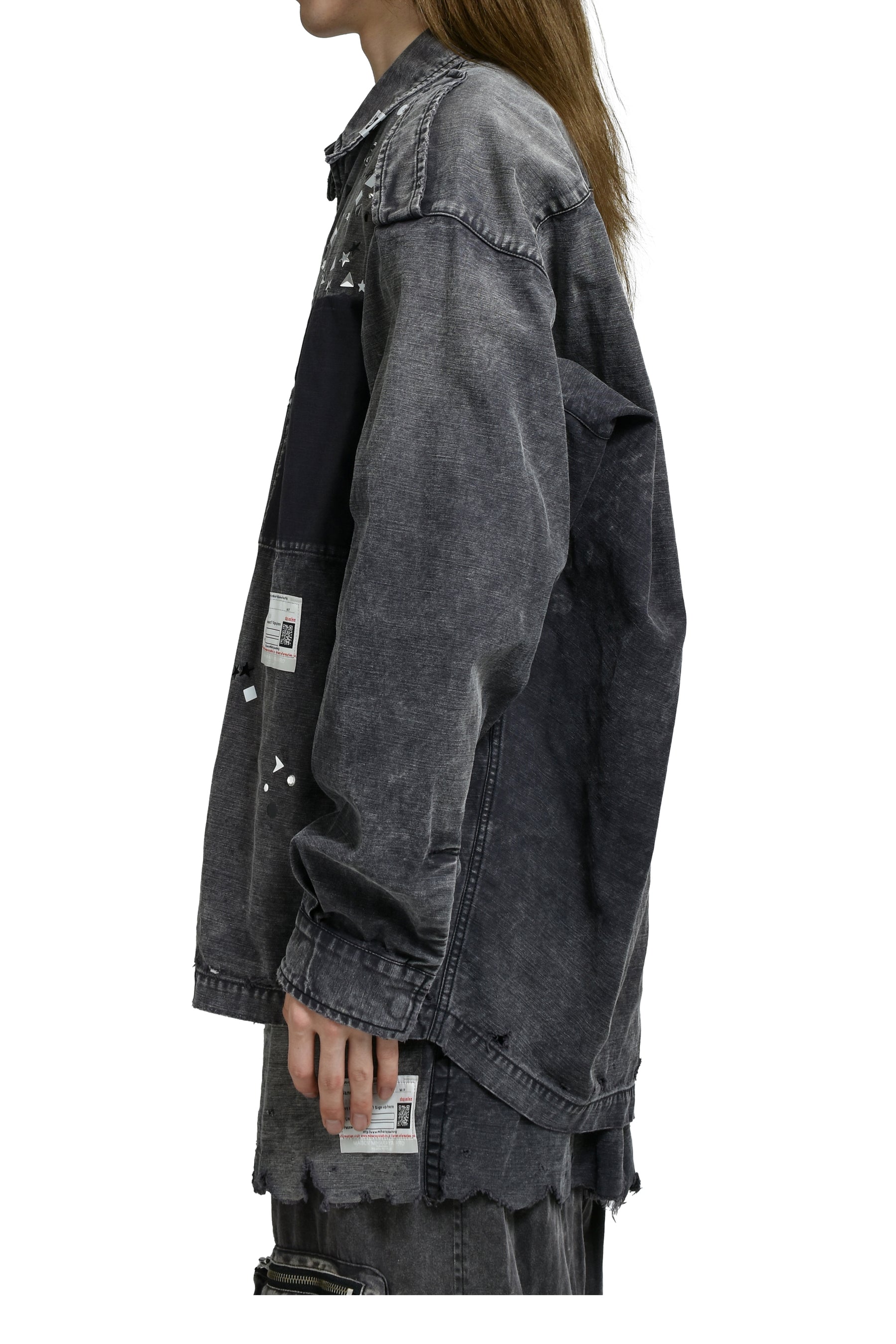 EMBELLISHED MILITARY SHIRTS / BLK