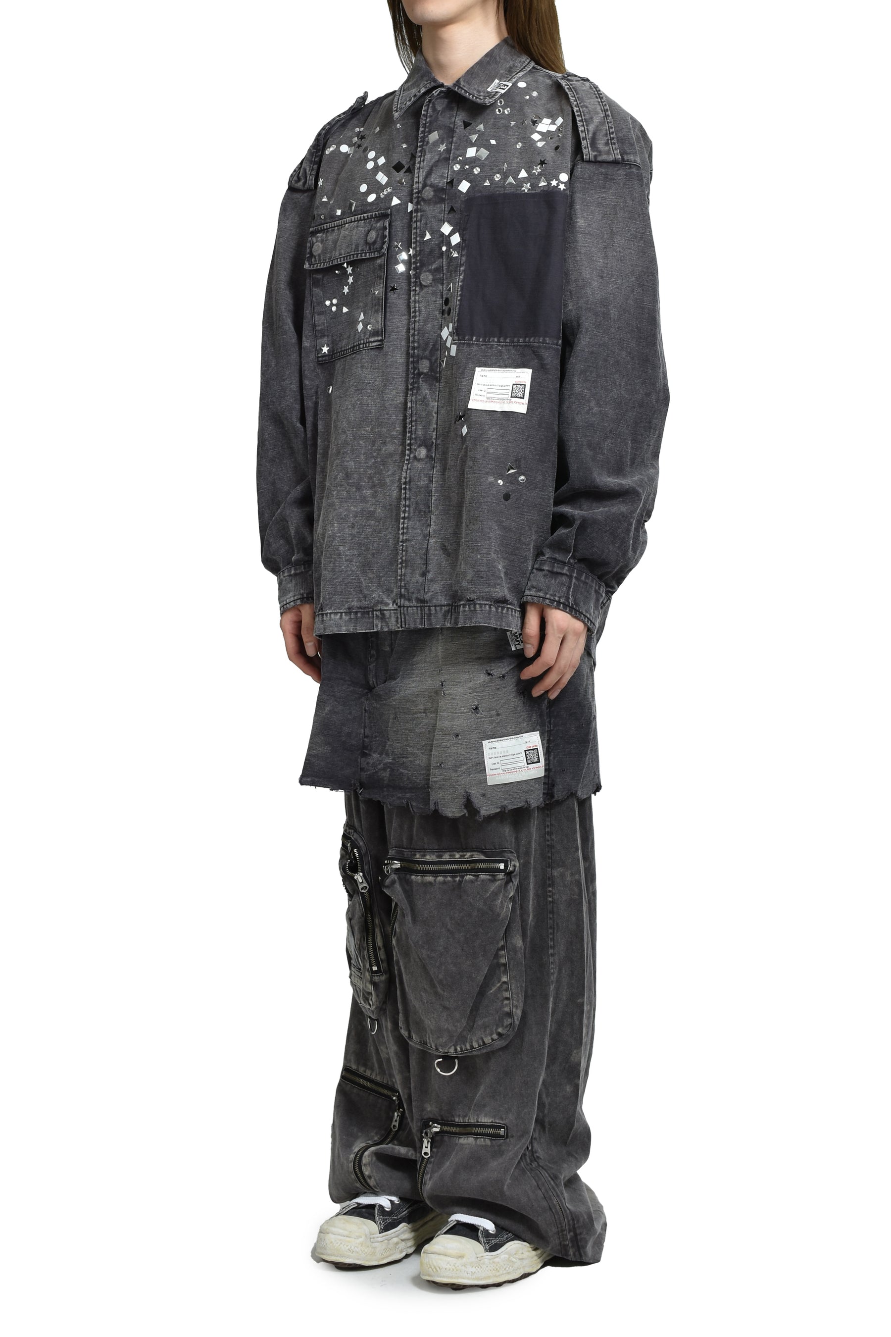 WAIST LAYERD FLIGHT PANTS / BLK 