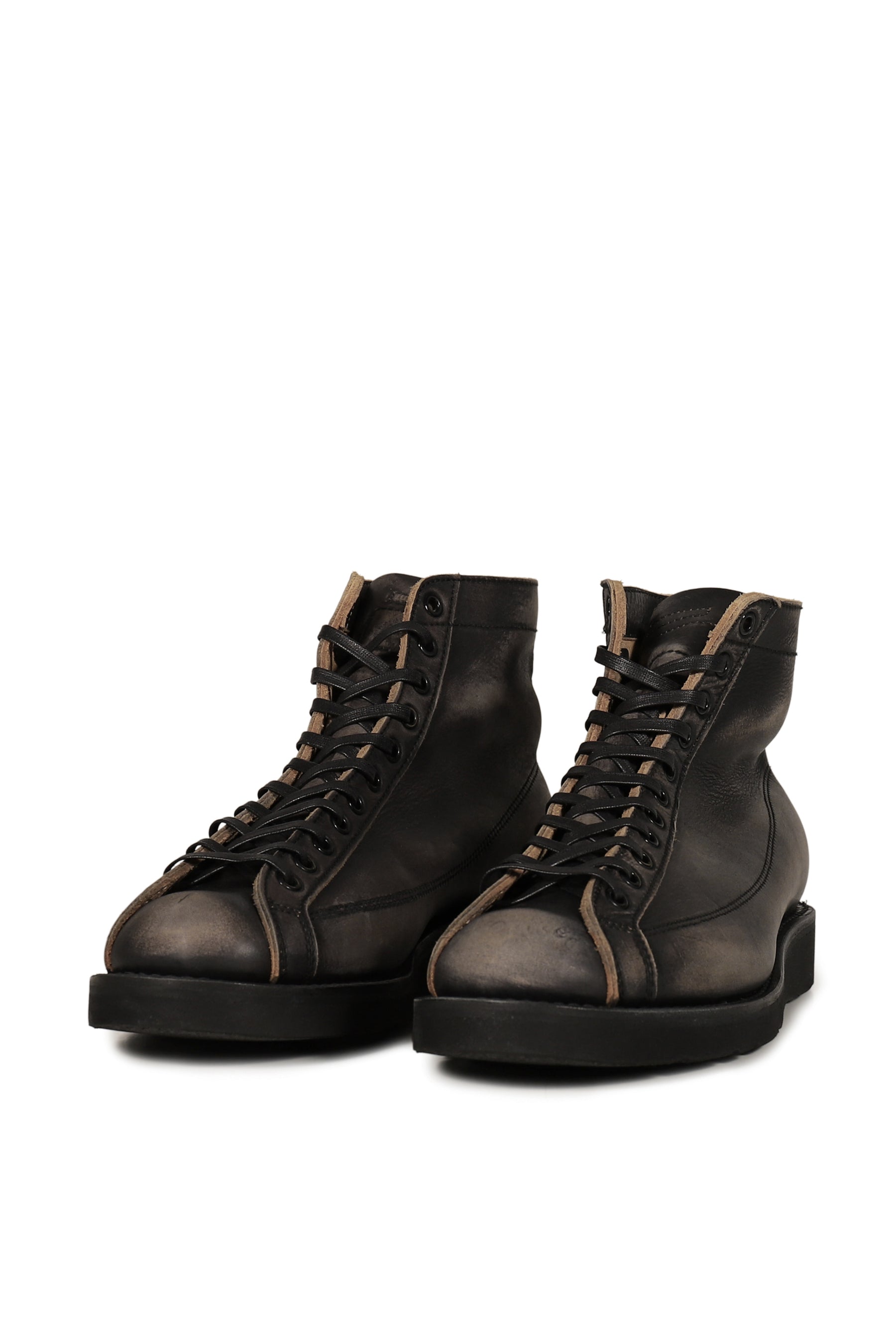 "HENRY" DISTRESSED MONKEY BOOTS / BLK