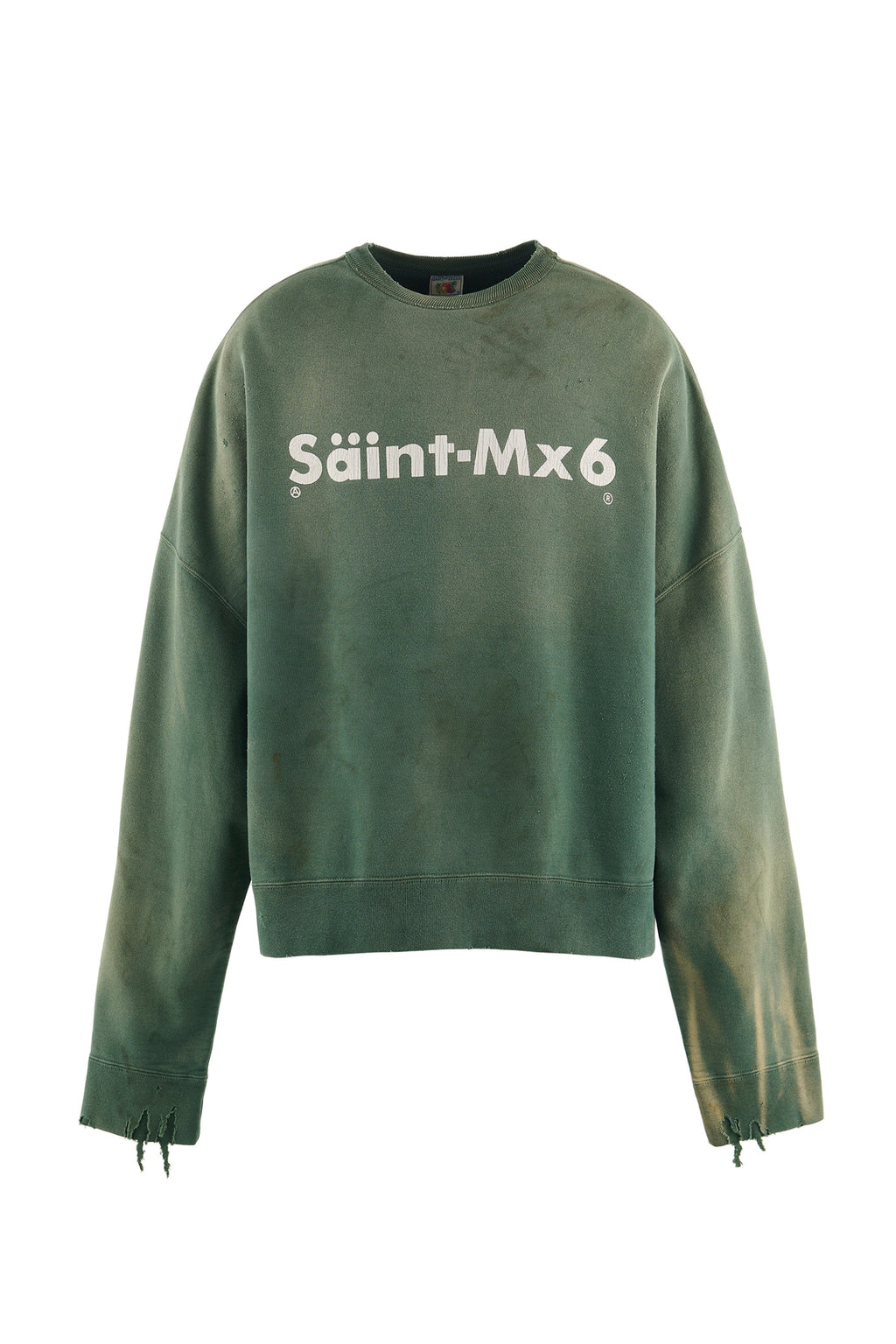 SAINT Mxxxxxx セントマイケル FW24 CREW SWT/YOUTH / GRN - NUBIAN