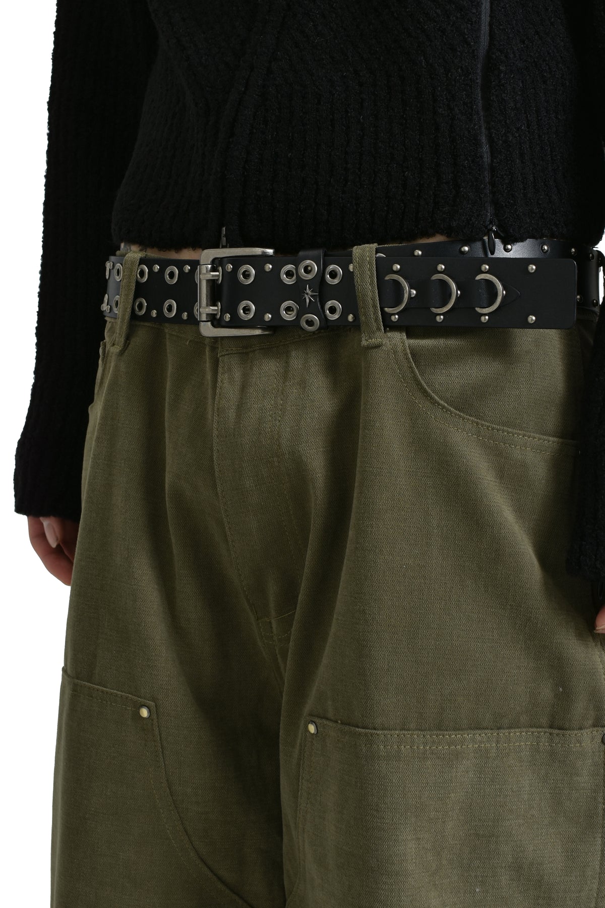 BLENHEIM DOUBLE STUD BELT / BLK