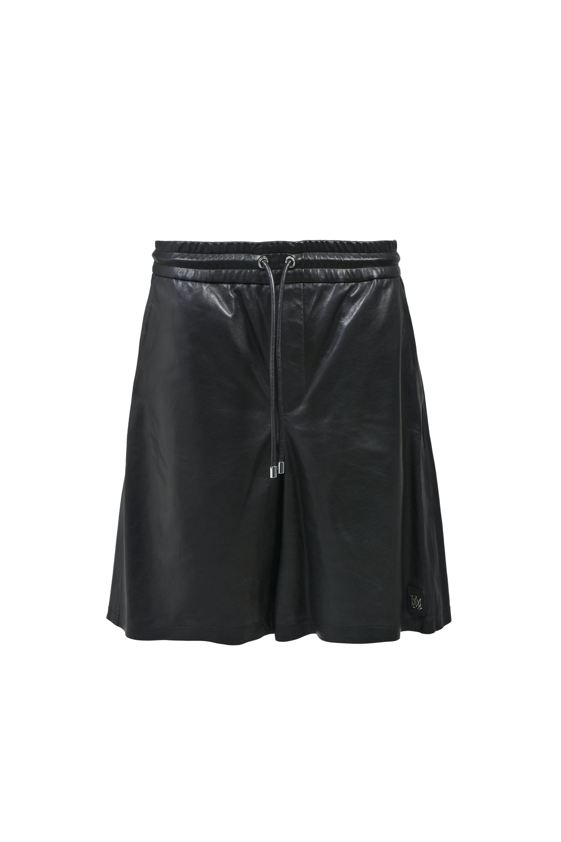 LEATHER MA OVERSIZED SHORT / BLK