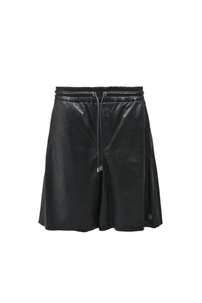 LEATHER MA OVERSIZED SHORT / BLK