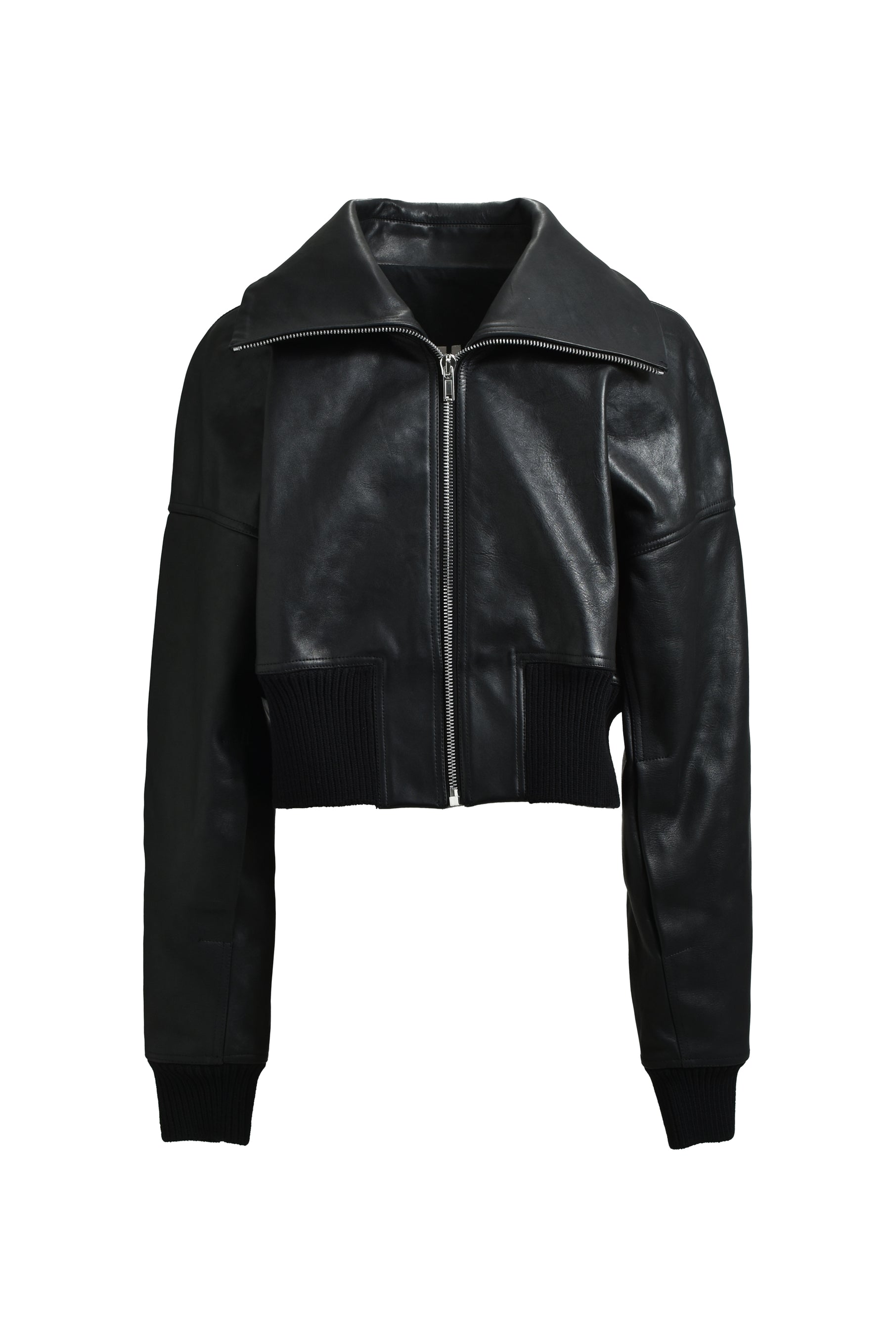 Motorcycle Jacket Ganni Grain Leather Jacket Rick Owens FW25