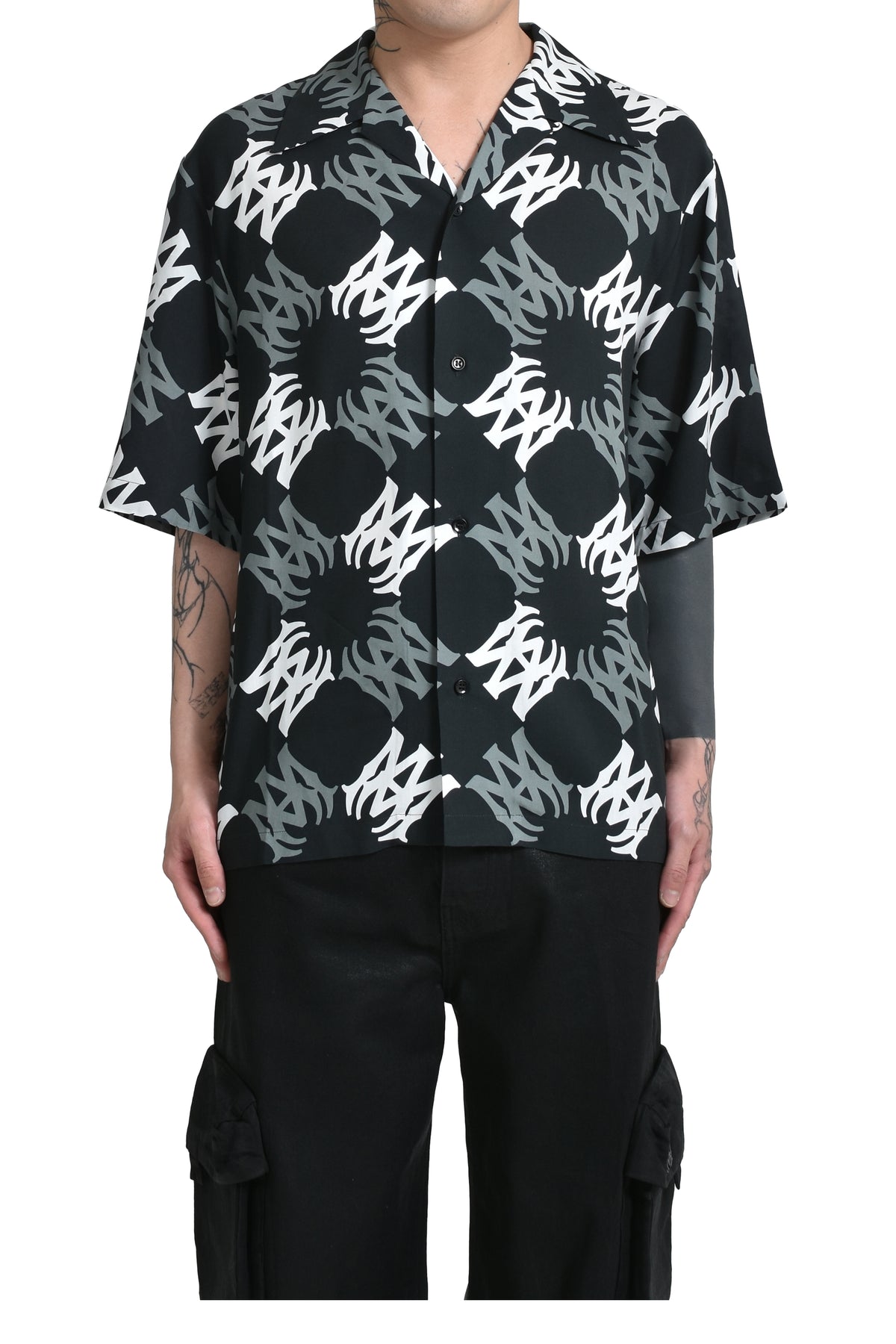 MA QUAD BOWLING SHIRT / BLK