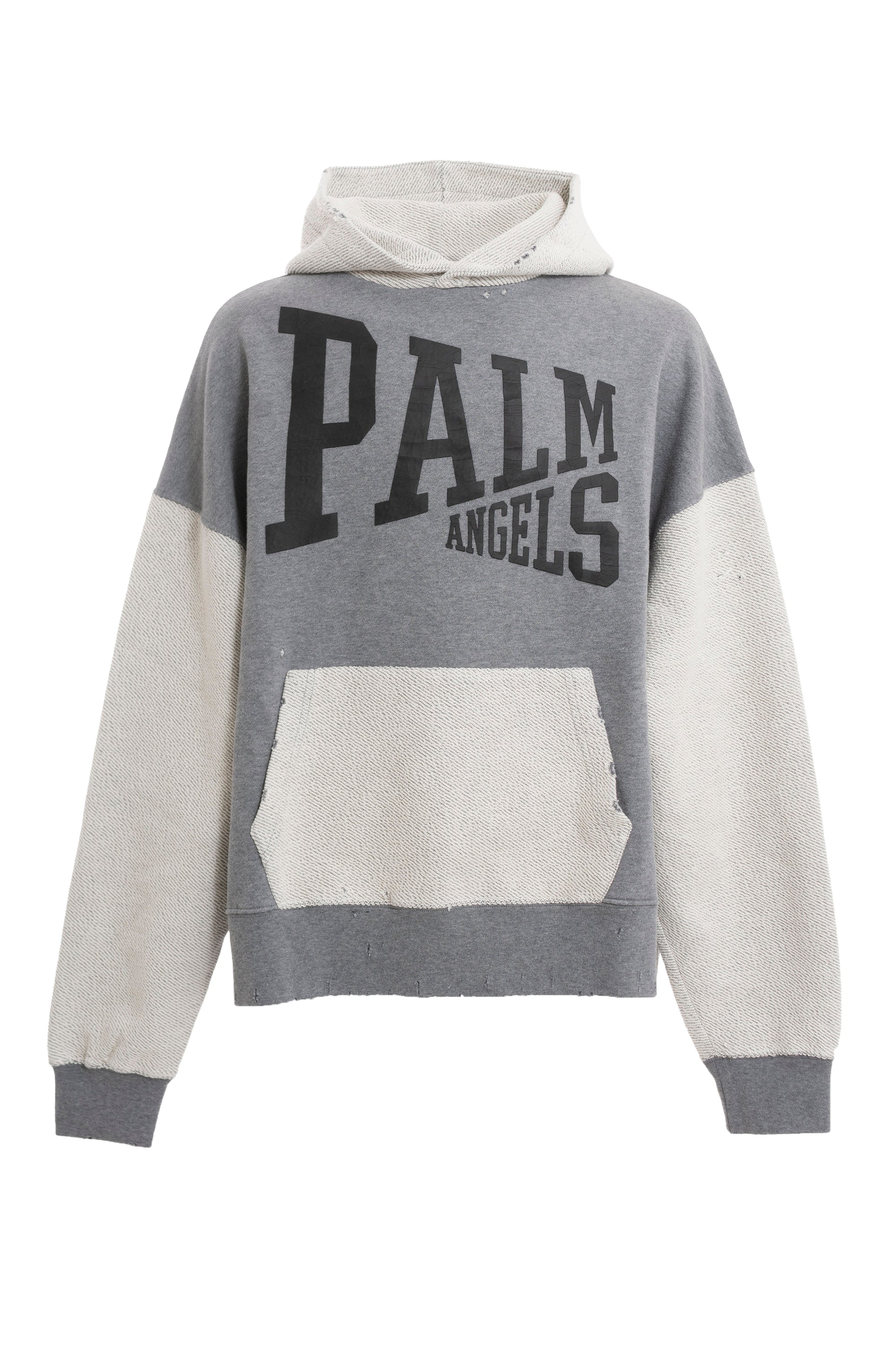 Palm Angels パームエンジェルス FW23 M COLLEGE HOODY / GRY BLK -NUBIAN