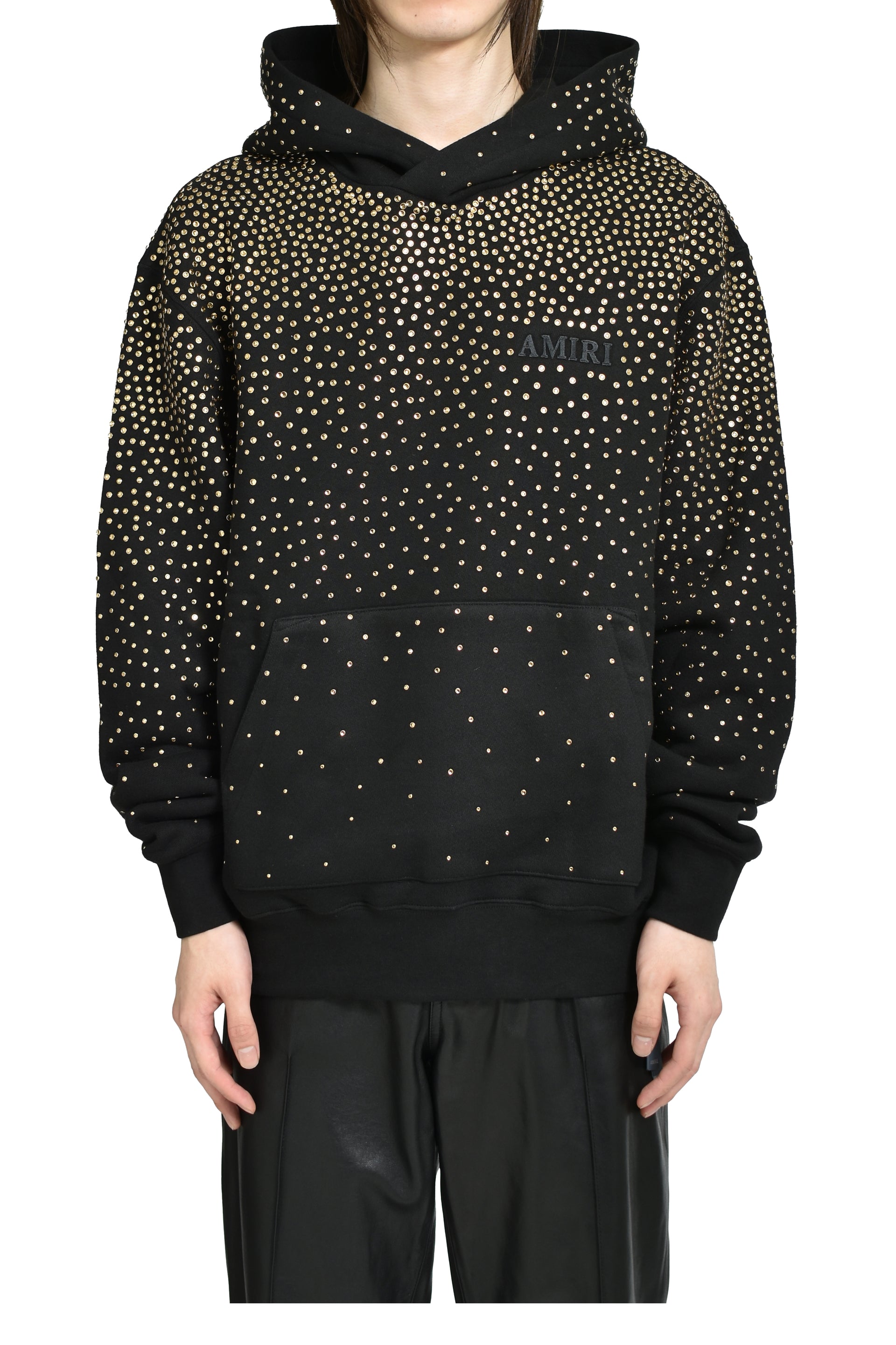 CRYSTAL AMIRI HOODIE / BLK