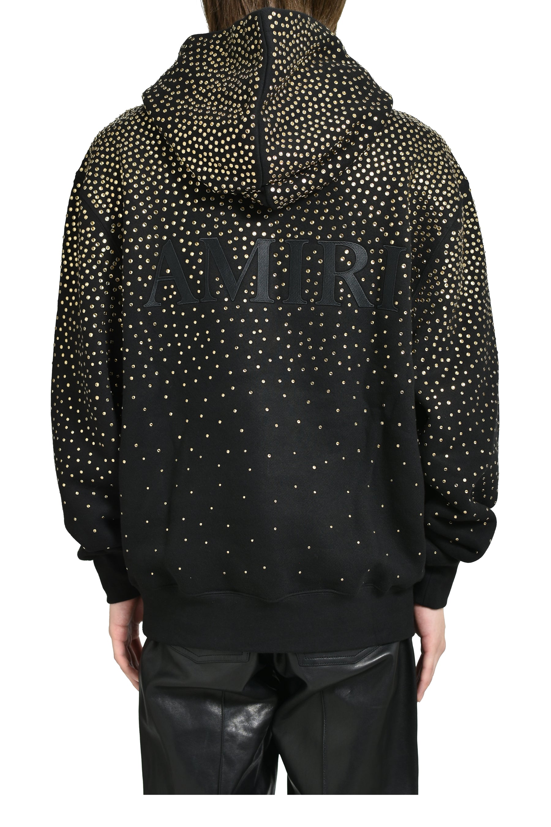 CRYSTAL AMIRI HOODIE / BLK
