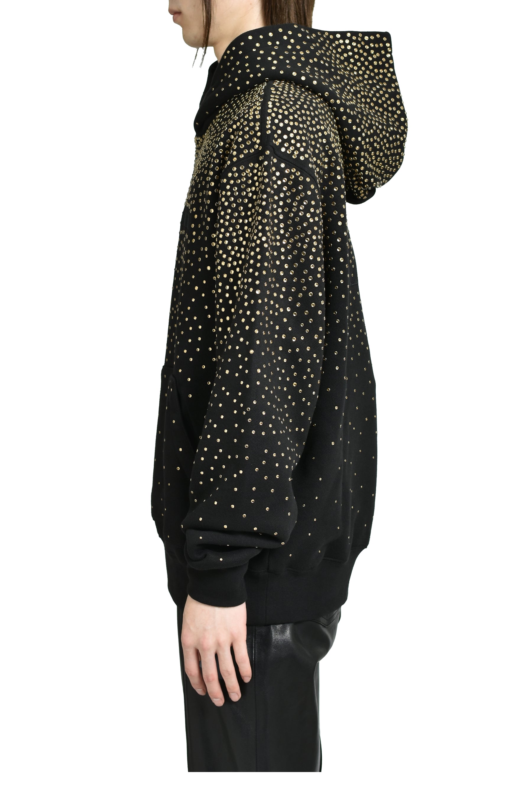 CRYSTAL AMIRI HOODIE / BLK