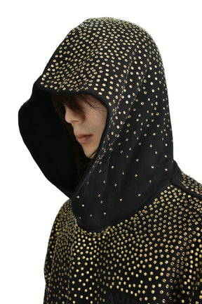 CRYSTAL AMIRI HOODIE / BLK