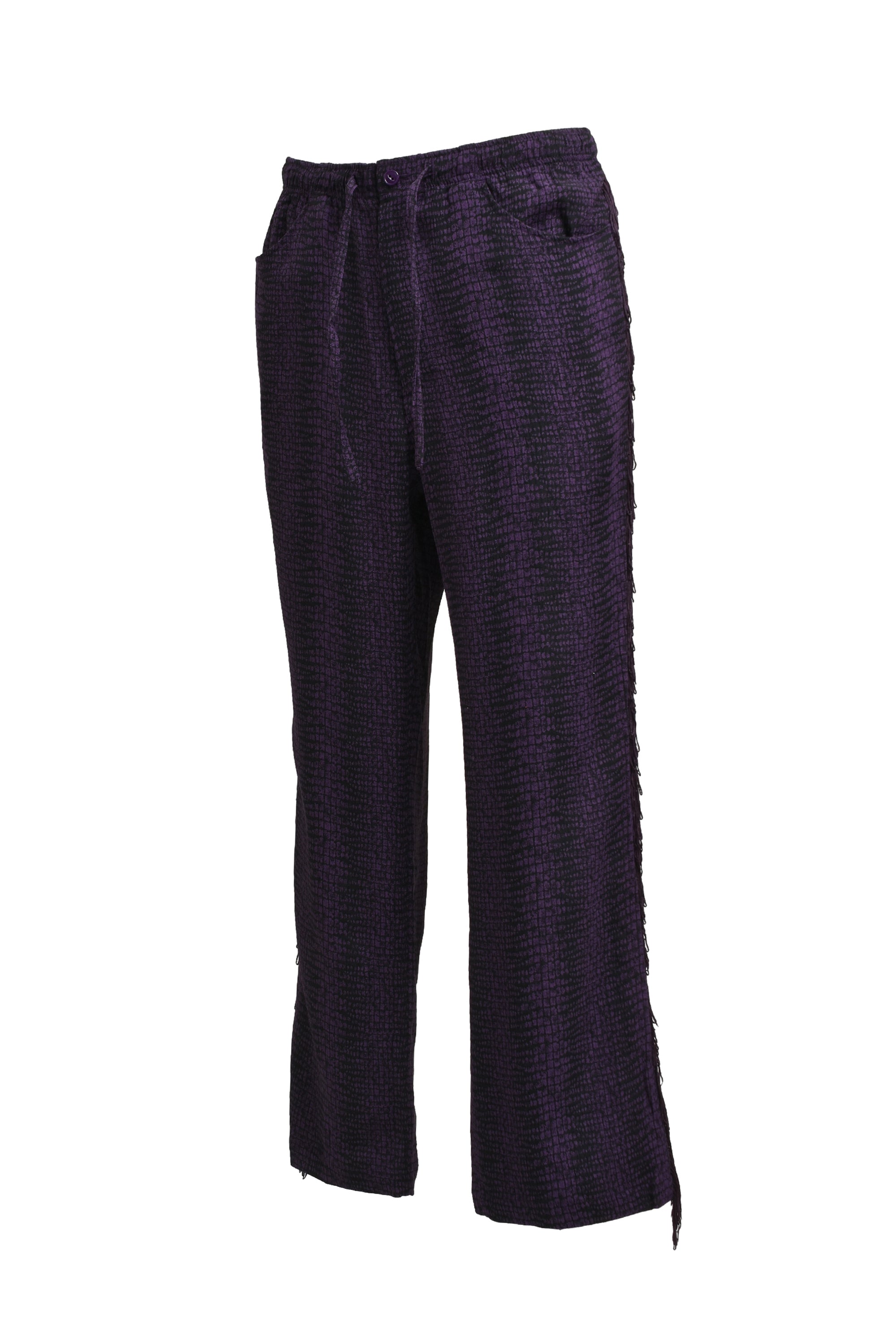 Needles ニードルス SS24 FRINGE STRING EASY PANT - AC/R/C CROCODILE JQ. / PUR ...