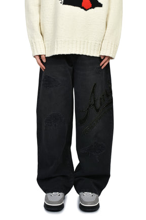 AMIRI HOLLYWOOD BAGGY JEAN / VINTAGE BLK