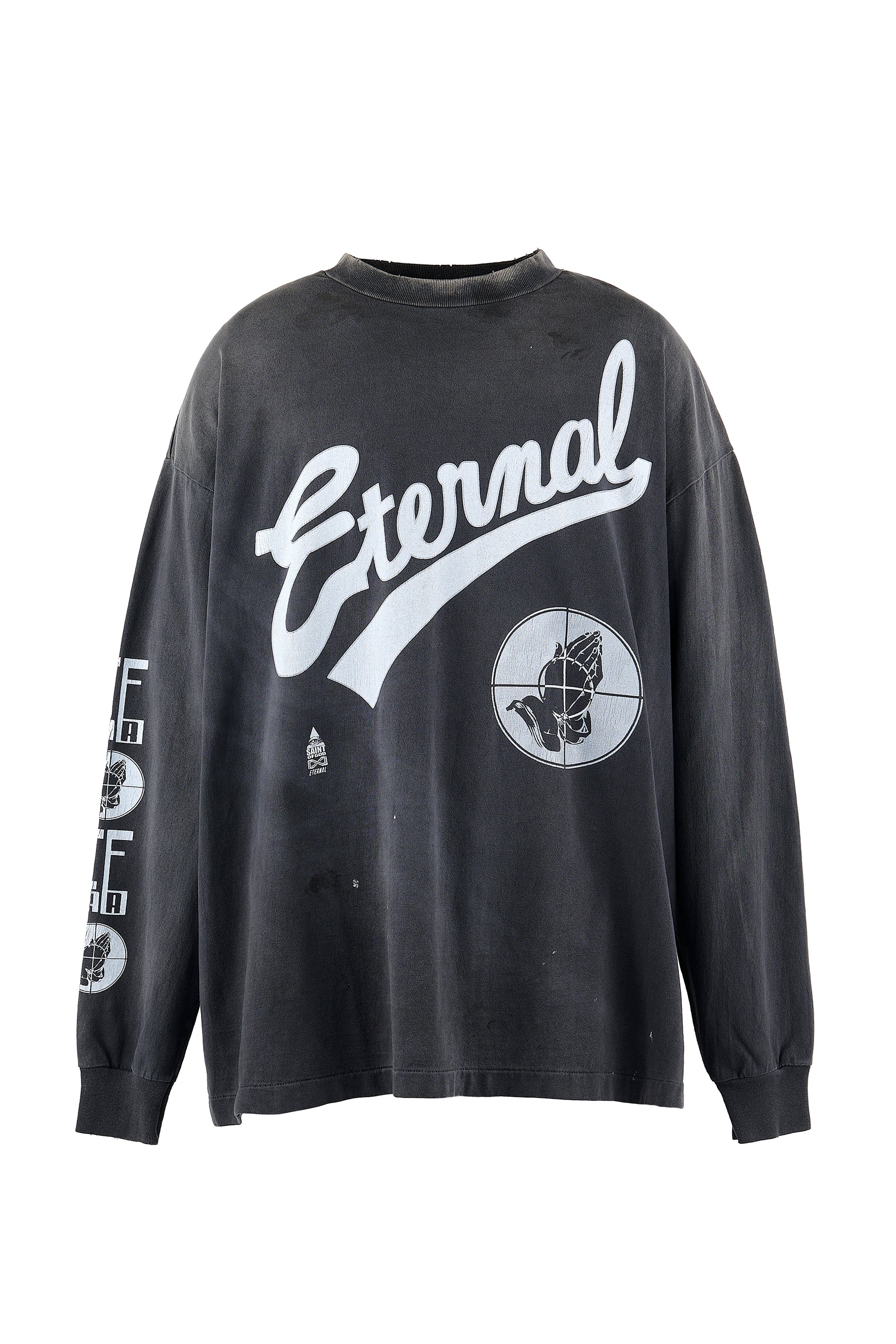 SAINT Mxxxxxx × FEAR OF GOD FG_LS TEE/SNT OF GOD / BLK