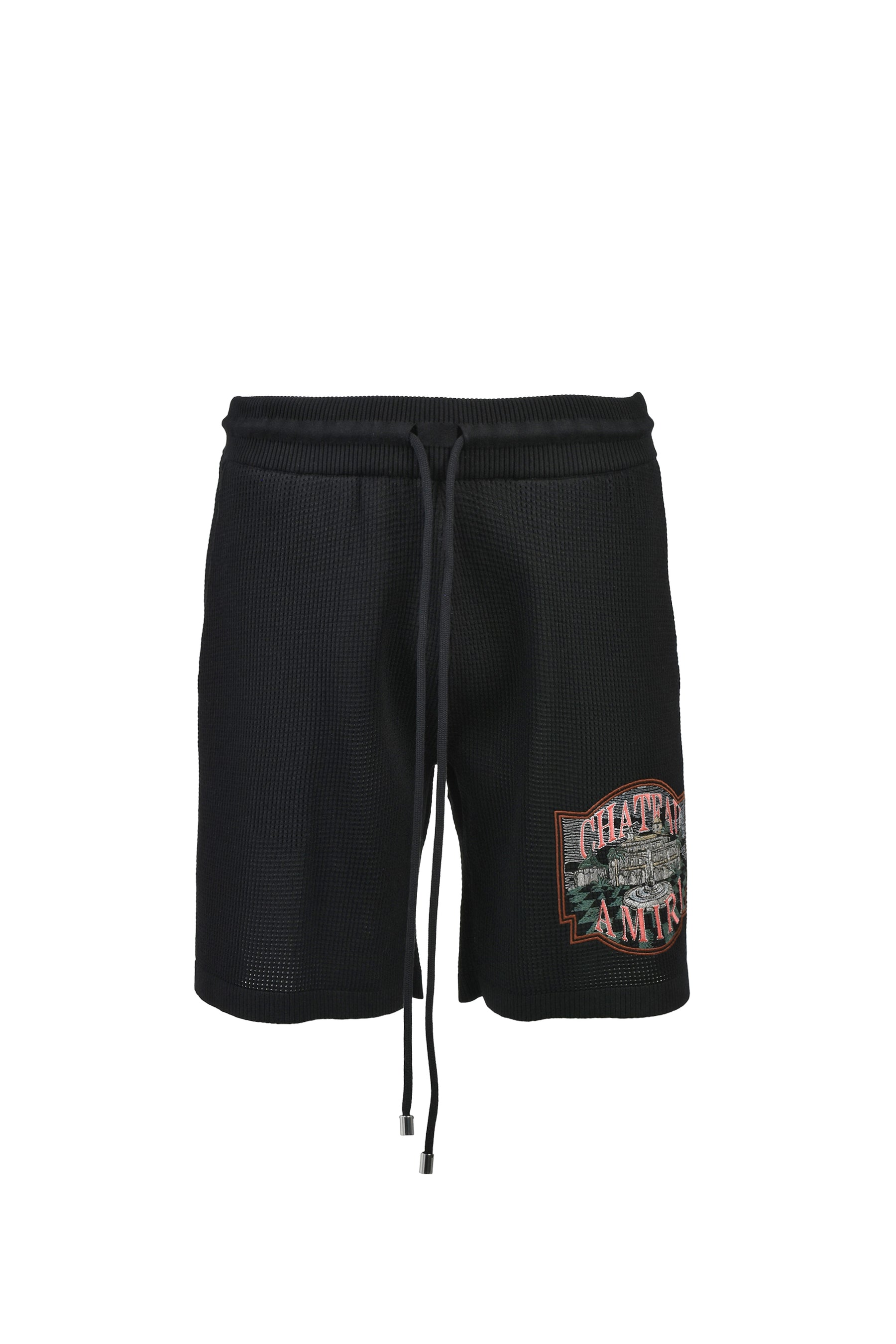 CHATEAU AMIRI CROCHET SHORT / BLK