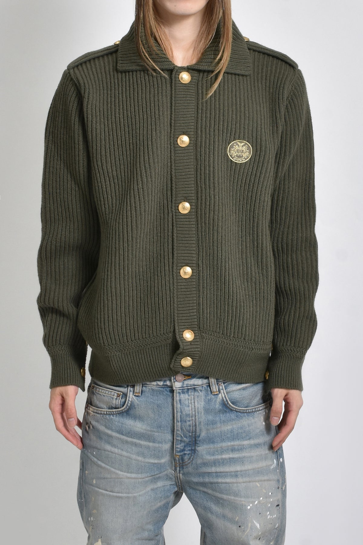 CARDIGAN / MILITARY GRN