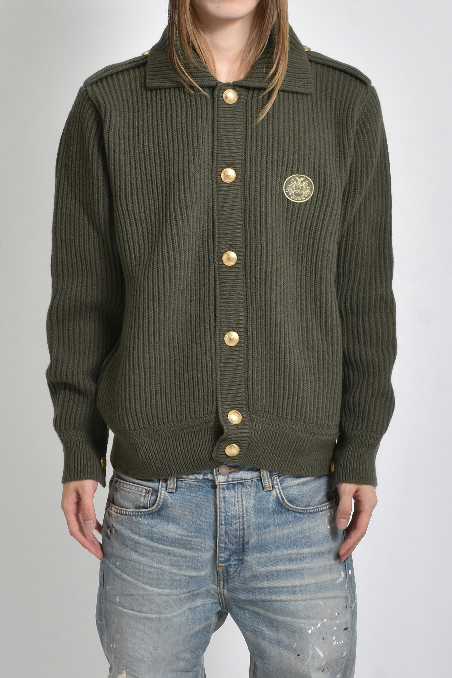 CARDIGAN / MILITARY GRN