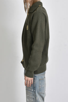 CARDIGAN / MILITARY GRN