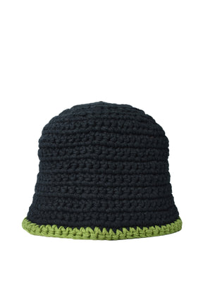 KNITTED HAT / ND BLACK / BLACK / CEDAR GREEN