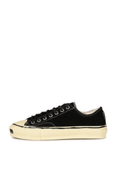 "JOEY"AGED-SOLE SUEDE VULCANIZED SNEAKER / BLK