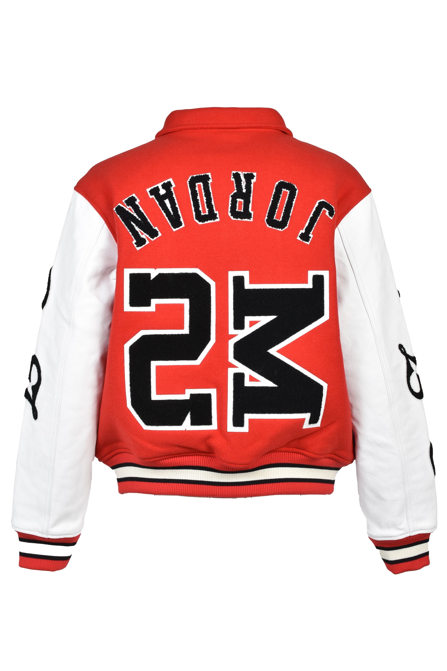 M J SM VARSITY JKT / RED WHT