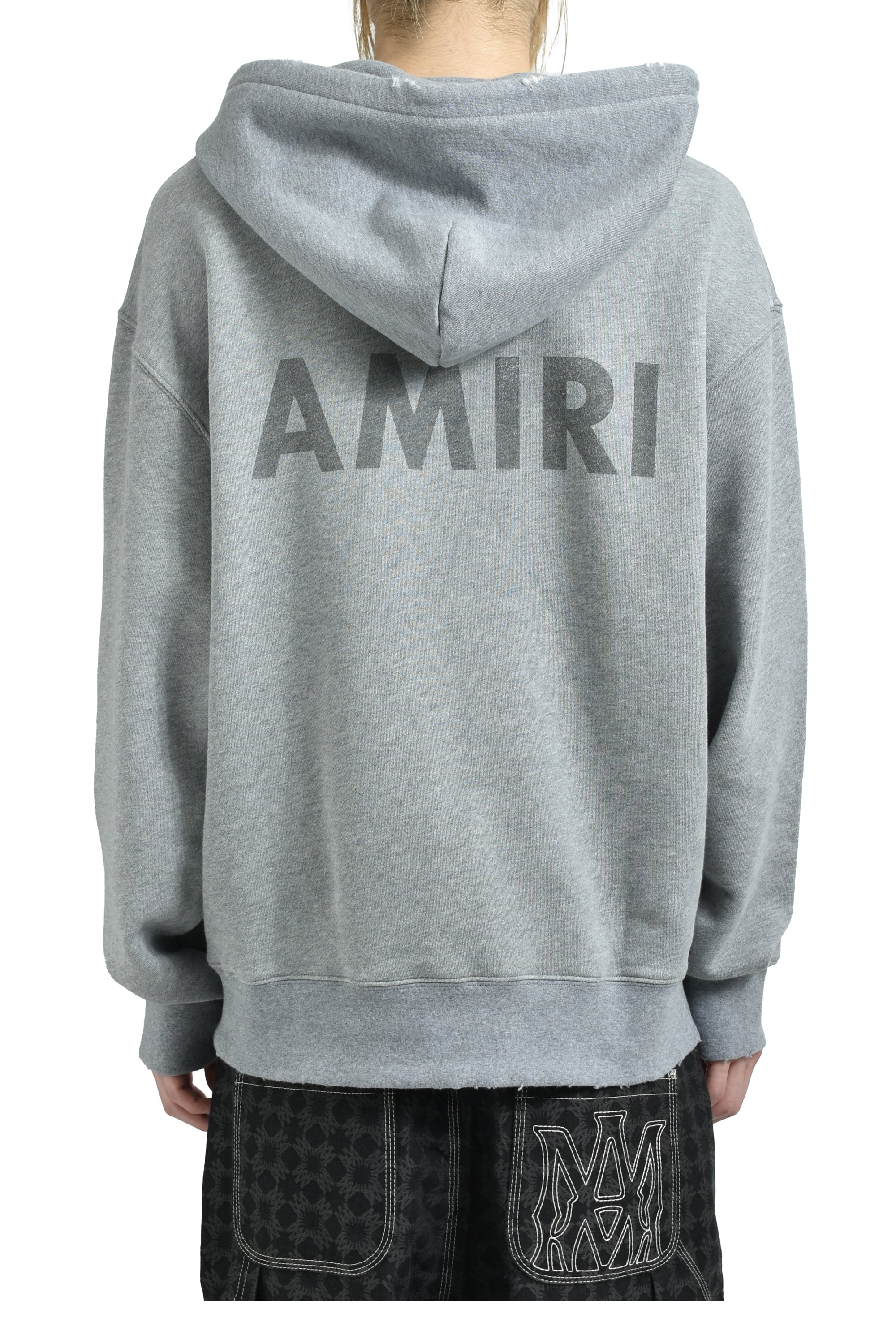 AMIRI STENCIL OVERSIZED HOODIE / GRY