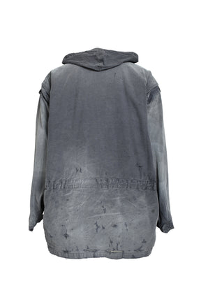 DISTRESSED M-65 JACKET / BLK