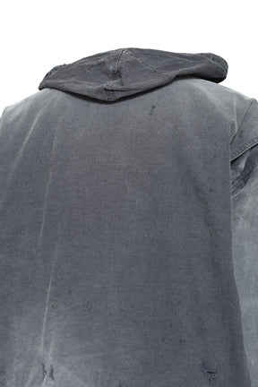 DISTRESSED M-65 JACKET / BLK