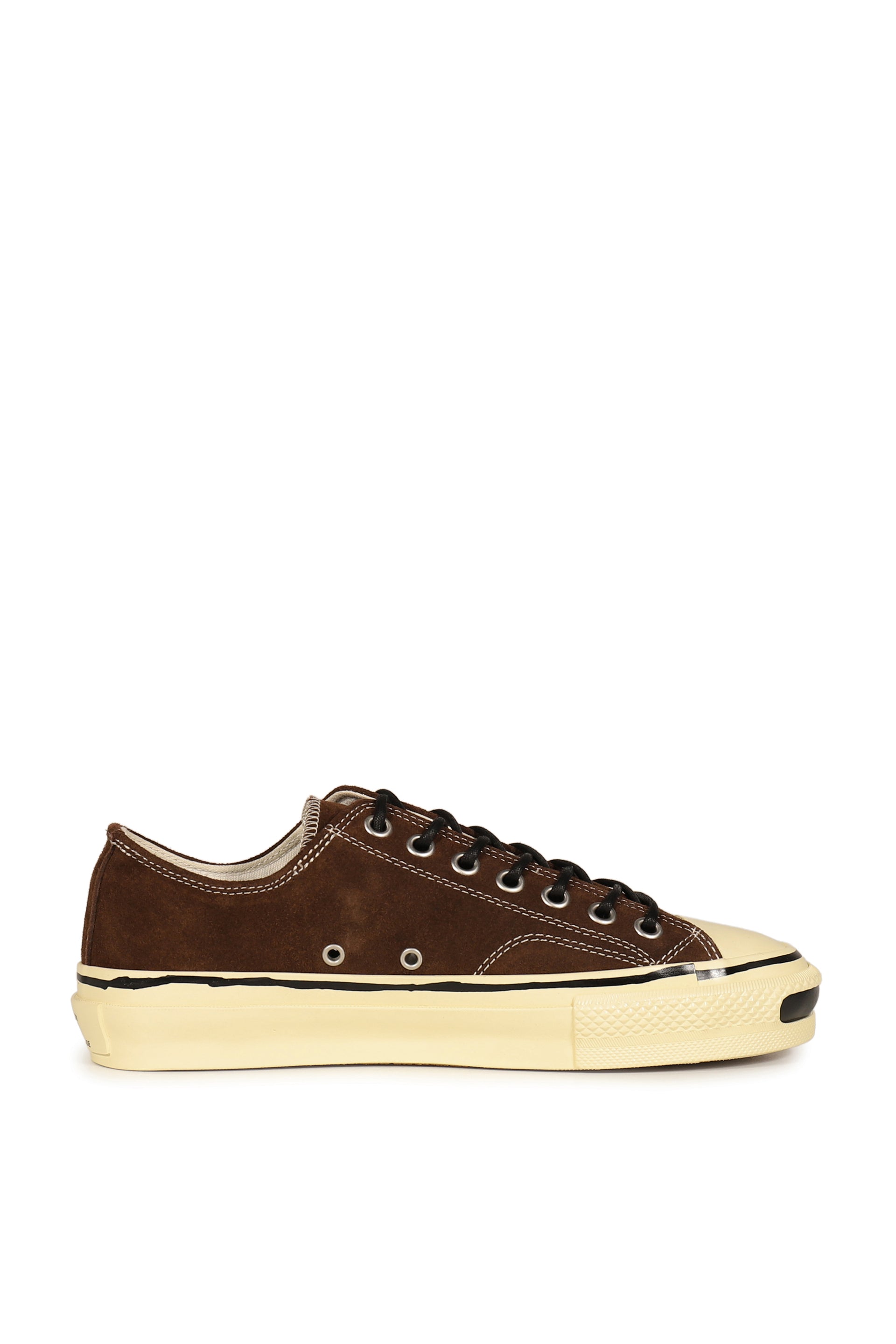 "JOEY"AGED-SOLE SUEDE VULCANIZED SNEAKER / BRW