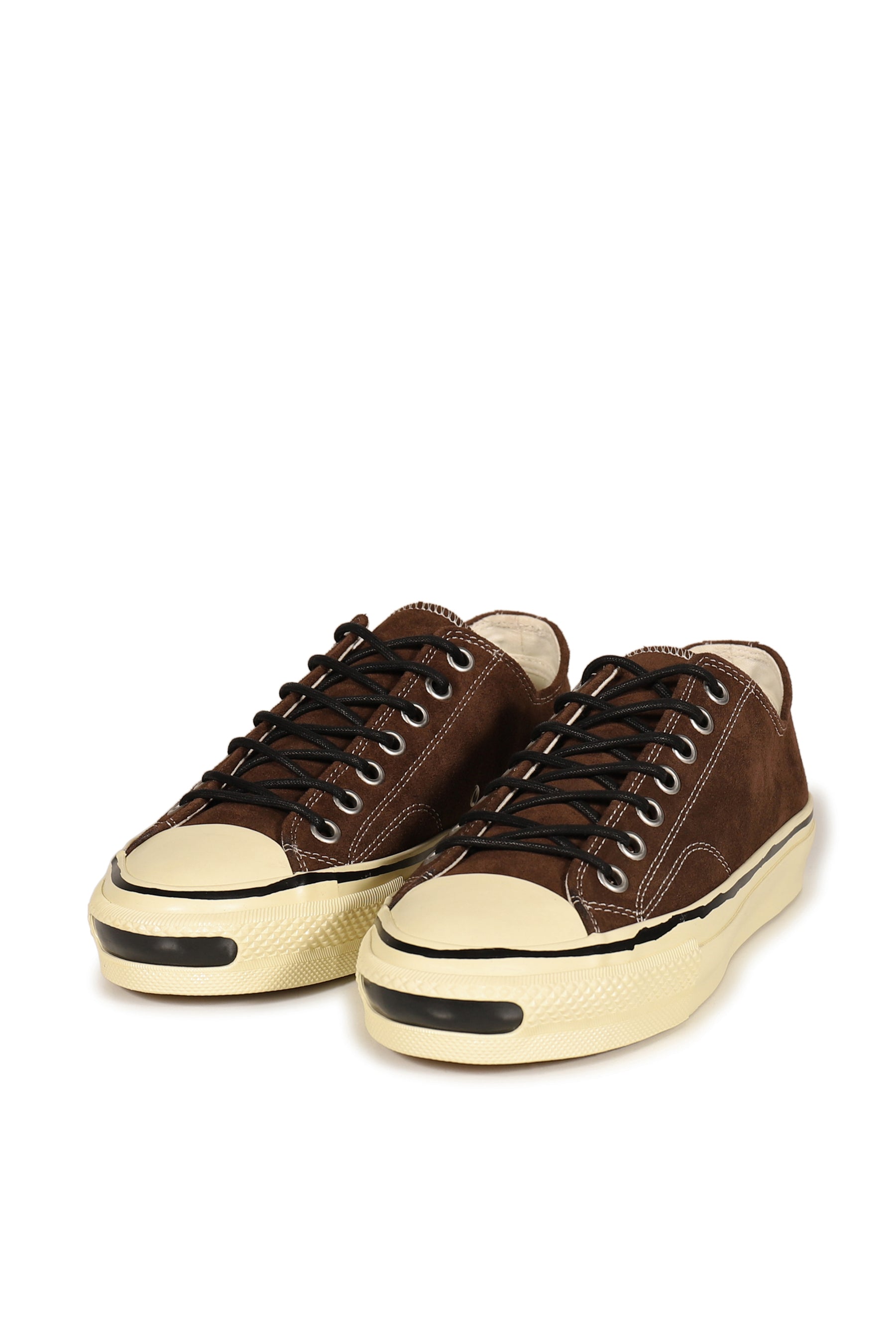 "JOEY"AGED-SOLE SUEDE VULCANIZED SNEAKER / BRW