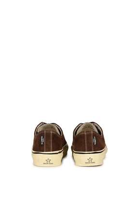 "JOEY"AGED-SOLE SUEDE VULCANIZED SNEAKER / BRW