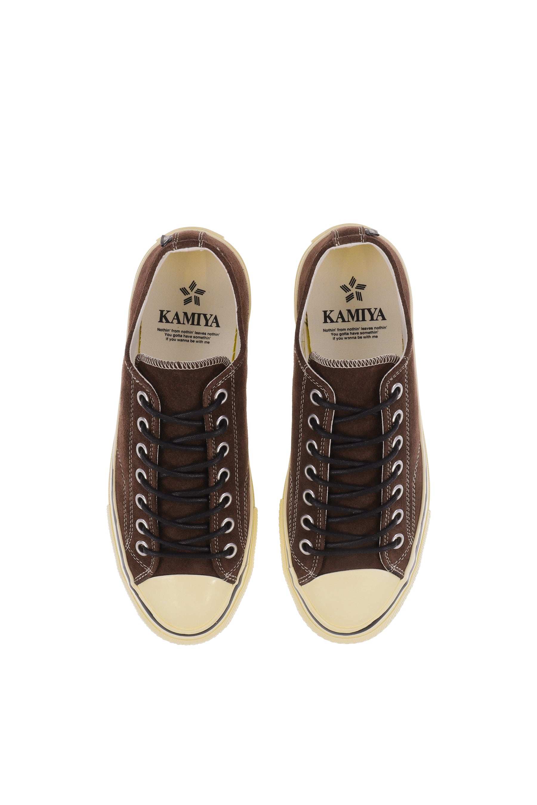 "JOEY"AGED-SOLE SUEDE VULCANIZED SNEAKER / BRW