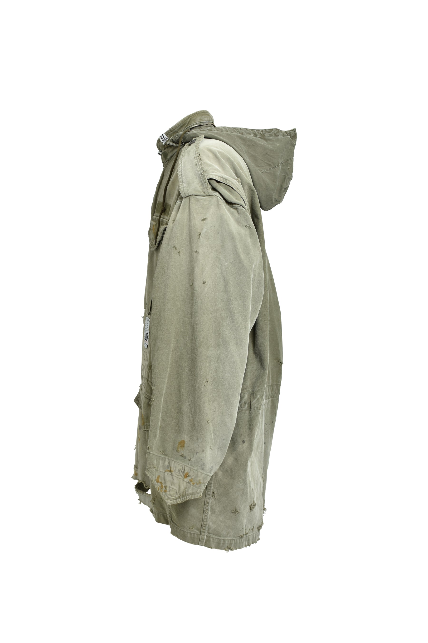 DISTRESSED M-65 JACKET / KHA