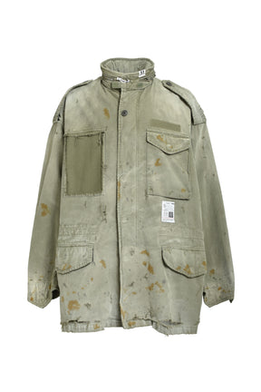 DISTRESSED M-65 JACKET / KHA