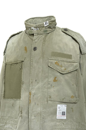 DISTRESSED M-65 JACKET / KHA
