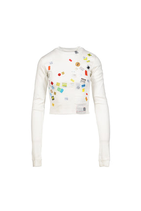 PRICE STICKER LONG SLEEVS TEE / WHT
