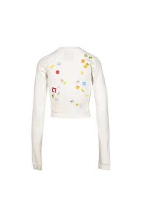 PRICE STICKER LONG SLEEVS TEE / WHT
