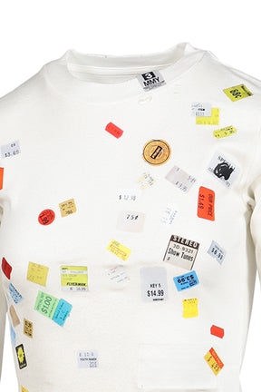 PRICE STICKER LONG SLEEVS TEE / WHT