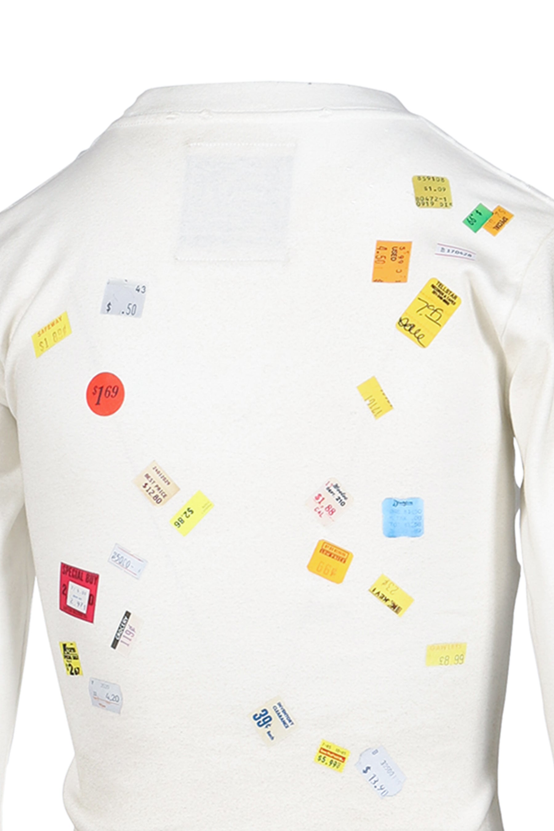 PRICE STICKER LONG SLEEVS TEE / WHT