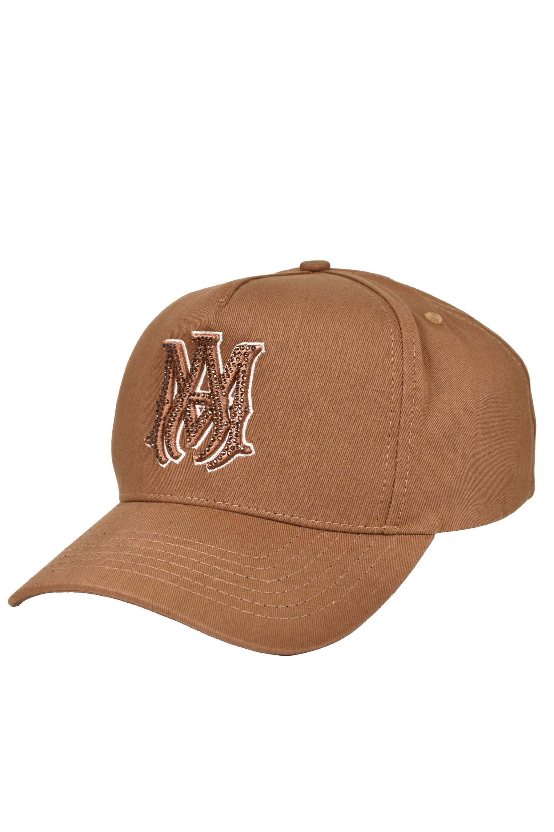 CRYSTAL MA OUTLINE CANVAS HAT / COFFEE